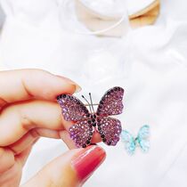 Butterfly Brooch Suit Womens Corsage Pin Anti-lost Clothes Collar Button Accessories Coat Versatile High-end Fashion Atmosphere