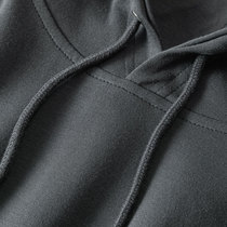 The classic dark night gray 300g heavy casual hooded sweater solid color industrial wind sports hoodie