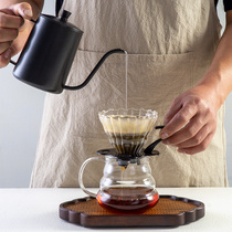 Hand Chong coffee pot set v60 glass filter Cup household drip appliance combination with scale cloud sharing pot