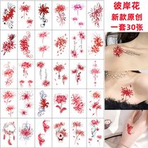 Bana tattoo stickers Waterproof female long-lasting simulation flower clavicle chest semi-permanent net red small pattern stickers Stickers