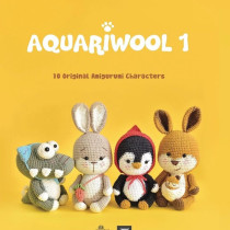 Crochet illustration (crocodile rabbit penguin and kangaroo) wool hand-woven doll tutorial no video