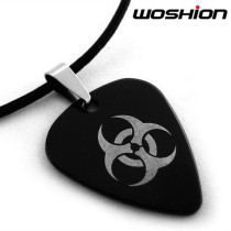  Personality Rock punk Titanium steel metal paddles Guitar paddles Necklace Anti-nuclear radiation