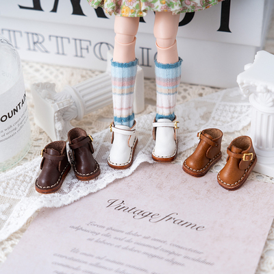 taobao agent Blythe Baby Shoes Life buckle boots OB22 OB24 handmade cowhide shoes small cloth UFDOLL mini body