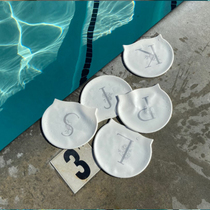South Korea reallygooda silicone waterproof odorless male and female adult children silver letter swimming cap