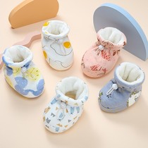 Baby soft cotton shoe cover shoes plus velvet foot protection newborn baby toddler shoes winter