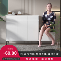 Nordic light luxury shoe cabinet modern minimalist small porch cabinet door large capacity storage economical household bag installation