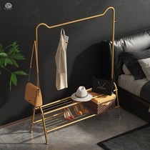 Clothes rack against the wall hanging hanger with cabinet fairy exquisite finished light luxury folding bedroom indoor simple household