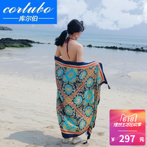 CORTUBO summer cotton linen dress national wind tourism seaside sunscreen scarf shawl silk scarf