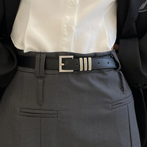 High-end black belt student Korean style decorative jeans belt simple ladies belt college style