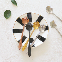 One or two Japanese tail single Cherry spoon Flower coffee mixing spoon Dessert spoon Ice cream spoon posing props