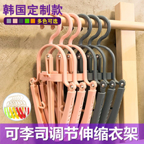 Li Division hanger folding retractable drying rack drying rack non-slip belt adhesive hook multi-function storage wet and dry