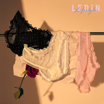 Lemachi lace mesh underwear female summer sexy low waist girl Japanese cute thin triangle underwear 3