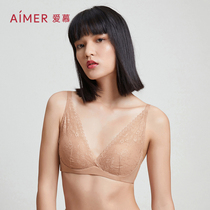 (Dongli Dress) Aimong Underwear Female Candlelight female candlestick large breasted bra with small full cups Sexy lace bra AM177011