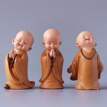 Mini Huineng Little Monk Zen Ornaments Ancient Style Office Tea Desktop Decoration Chinese Style Shaolin Temple Souvenirs