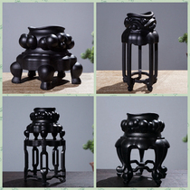 Resin high foot base solid wood base concave Fenglingstone Taihu stone Su - shan Qing for chi stone base