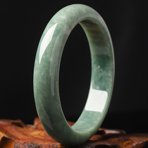 A must-grab Jade shopkeeper leak A cargo Bean Green old glutinous jade bracelet natural jade bracelet female
