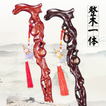 Crutches solid wood elderly crutches crutches crutches old people non-slip canes birthday gift anti-old man whole wood