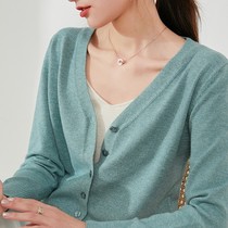 2021 New Spring Autumn thin sweater women cardigan short sweater small shawl coat V neck air conditioning shirt autumn
