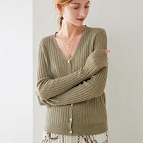 Cardigan Womens 2021 Autumn New Knitting Women Cardigan Outer Korean V Neck Wool Sweater Womens Coat