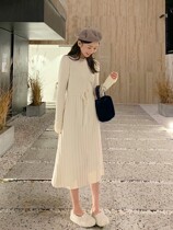 2021 Autumn New lazy wind Net red wild wild long loose pullover sweater dress women tide