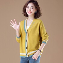 Autumn Knitted Cardigan Womens Short Autumn 2021 New Sweater Jacket Spring and Autumn Shirt Loose Joker