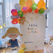 ins Wind small red book with birthday arrangement girl 10 years old decoration children 3 years old female baby banquet background wall