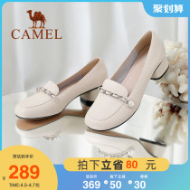 Camel Genuine Leather Lefu Shoes 2022 Summer New Shallow Mouth Single Shoes Round Head Casual 100 Hitch A Pair of Inn Wind Shoe Children