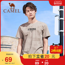 Camel Men Men 2021 Summer Fashion Fashion Print Round Neck Half Sleeve base shirt Top Short Sleeve T-Shirt Men