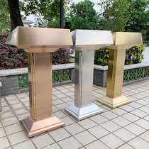 Stainless steel podium restaurant welcome desk reception desk parking room property registration concierge security desk