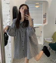 Pregnant women autumn doll collar shirt design of long pregnant women dress 2023 spring and autumn blouse
