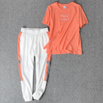 Summer sports leisure nine-point pants short-sleeved suit female ins tide summer 2021 new age loose thin section