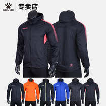 KELME Calme Raincoat Jacket Men's Casual Soccer Training Jacket Hooded Windproof and Waterproof Jacket