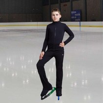Light luxury childrens figure skating suit suit skating suit training uniform boy adult black skating training 0831m