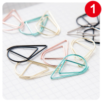 Paper clip bookmarks color water drop creative modeling paper clip color office supplies back metal return needle