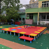 June 1 Kindergarten mobile stage plastic assembly performance stage can be disassembled and assembled for childrens activity small dance board