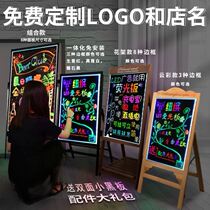 Stall billboard flashing small blackboard display board Commercial color screen led fluorescent plug-in stand brand luminous nail art