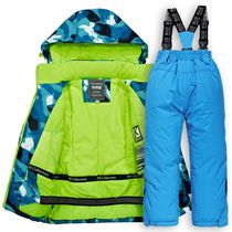 Korean childrens ski clothes set girls outdoor thick waterproof wind boy baby ski pants equipment tide
