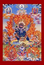 Tibetan hand-painted Tantric protector Puba King Kong Thangka portrait hanging items with Vajra pestle free connection Buddha statue