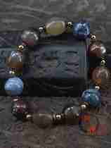  Tibetan countryside Tibetan tradition Fenghua old agate beads Ancient beads bracelet Sugar ball Agate beads Buddha beads bracelet