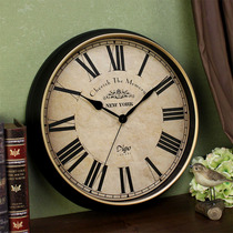 American country retro wall clock living room light luxury atmospheric art clock personality creative fashion wall clock