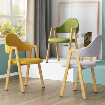 Dining chair Nordic minimalist restaurant chair home bedroom makeup chair modern student desk chair casual backrest stool