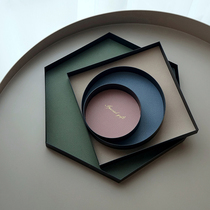 Morandi color porch key plate Nordic iron storage plate ins Wind desktop Miscellaneous tray