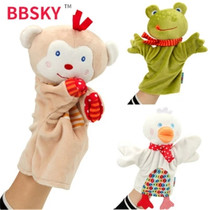 Foreign trade baby cute cartoon animal hand puppet Monkey frog Cloth hand puppet Early education parent-child interactive set of hand toys