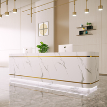 Custom light luxury Simple modern reception company Beauty salon Bar counter cashier Marble commercial table
