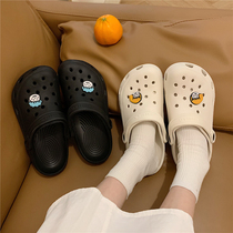 Mens hole shoes summer new leisure indoor cartoon ins couple beach slippers non-slip female nurse shoes
