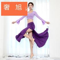 Belly dance 2021 new practice suit set autumn and winter beginner long sleeve top Oriental dance performance dress