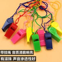 Plastic mouth whistle Whistle Blow Whistle referee Whistle Fans Rope Racing for the Wee Games Childrens Toy Gift