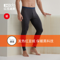 (Fever) red bean suede pants for mens single piece of duvet without marks and antibacterial underpants youth autumn and winter warm pants