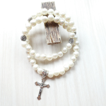  Double ring bracelet necklace universal cross Five-end Rosary Jesus Christ Catholic gift factory direct sales