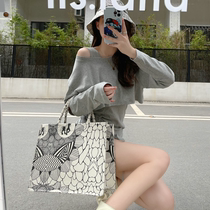 Cilndisy2021 tote women canvas bag niche large capacity printed hand shoulder crossbody wear